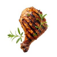 gegrillt Hähnchen Bein gegen transparent Hintergrund png