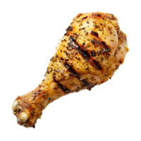 gegrillt Hähnchen Bein gegen transparent Hintergrund png
