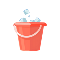 Ice bucket colored flat icon against transparent background Generated by Ai png