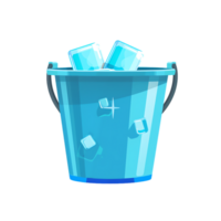 Ice bucket colored flat icon against transparent background Generated by Ai png