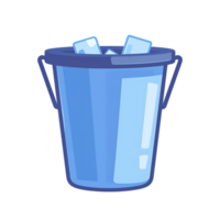 Ice bucket colored flat icon against transparent background Generated by Ai png