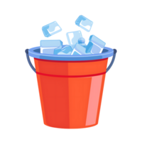 Ice bucket colored flat icon against transparent background Generated by Ai png