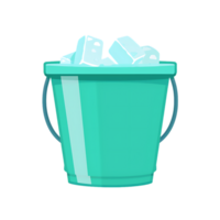 Ice bucket colored flat icon against transparent background Generated by Ai png
