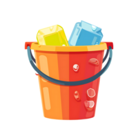 Ice bucket colored flat icon against transparent background Generated by Ai png