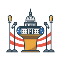 Inauguration icon against transparent background Generated by Ai png