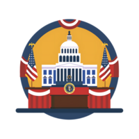 Inauguration icon against transparent background Generated by Ai png