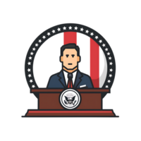 Inauguration icon against transparent background Generated by Ai png