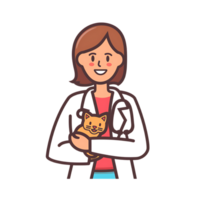 Veterinarian icon against transparent background generated by Ai png