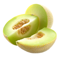 Honeydew melon isolated on transparent background generated Ai png