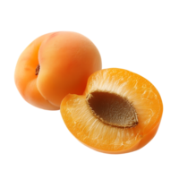 Opened apricot isolated over transparent background png