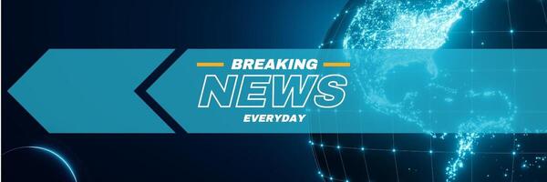 Media Breaking News Header Design template