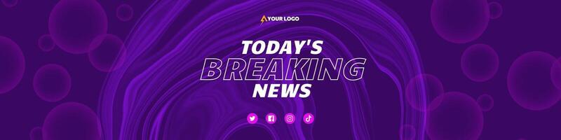 Today's Breaking News LinkedIn Banner template