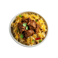 Festive Biryani Delicious Beef Biryani Isolated on a Transparent Background png