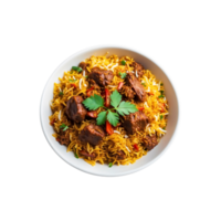 Indian Delight Delicious Beef Biryani Isolated on a Transparent Background png