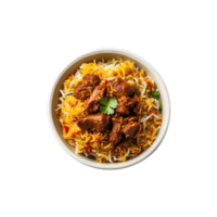 Ramadan Feast Delicious Beef Biryani Isolated on a Transparent Background png