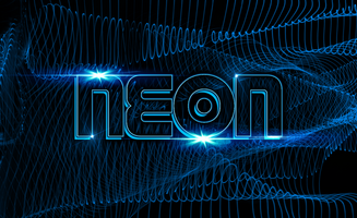 efeito de texto neon psd