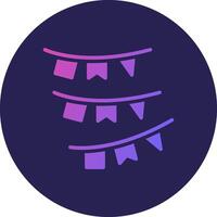 Bunting Glyph Gradient Circle Icon Design vector