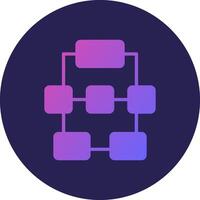 Hierarchy Glyph Gradient Circle Icon Design vector