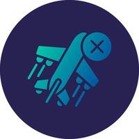Cancelled Glyph Gradient Circle Icon Design vector
