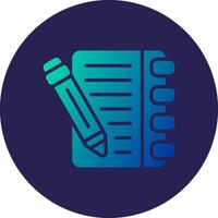 Guest Book Glyph Gradient Circle Icon Design vector