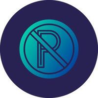 Parking Glyph Gradient Circle Icon Design vector