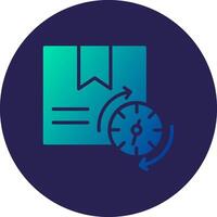 Processing Time Glyph Gradient Circle Icon Design vector