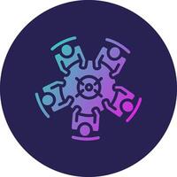 Round Table Glyph Gradient Circle Icon Design vector