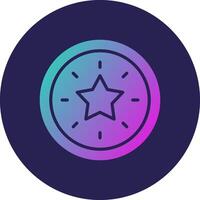 Star Glyph Gradient Circle Icon Design vector