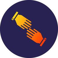 Help Glyph Gradient Circle Icon Design vector