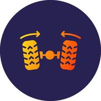 Wheel Alignment Glyph Gradient Circle Icon Design vector