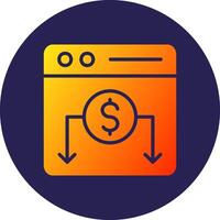 Svg Glyph Gradient Circle Icon Design vector
