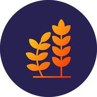 Wheat Glyph Gradient Circle Icon Design vector