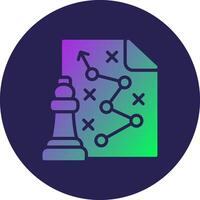 Content Strategy Glyph Gradient Circle Icon Design vector