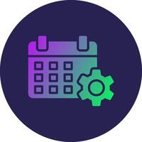 Event Management Glyph Gradient Circle Icon Design vector
