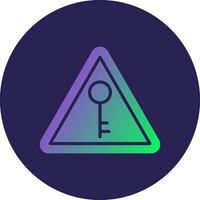 Key Glyph Gradient Circle Icon Design vector