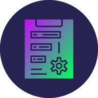Priority Glyph Gradient Circle Icon Design vector