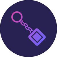 Key Chain Glyph Gradient Circle Icon Design vector