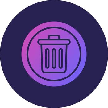 Delete Glyph Gradient Circle Icon Design vector