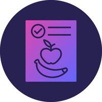 Diet Glyph Gradient Circle Icon Design vector