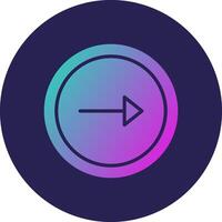 Next Glyph Gradient Circle Icon Design vector