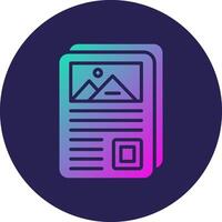 Poster Glyph Gradient Circle Icon Design vector