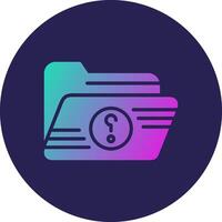 Question Glyph Gradient Circle Icon Design vector
