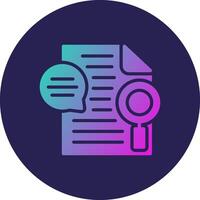 Review Glyph Gradient Circle Icon Design vector
