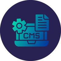 Cms Glyph Gradient Circle Icon Design vector