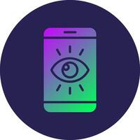 Viewer Glyph Gradient Circle Icon Design vector
