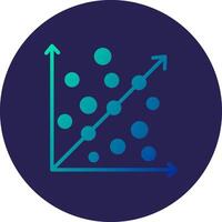 Scatter Graph Glyph Gradient Circle Icon Design vector