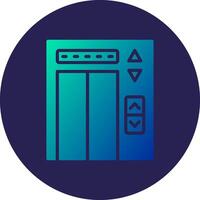 Modern Elevator Glyph Gradient Circle Icon Design vector