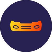 Bumper Glyph Gradient Circle Icon Design vector