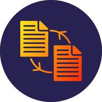 File Sharing Glyph Gradient Circle Icon Design vector