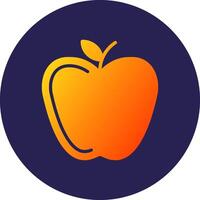 Apple Glyph Gradient Circle Icon Design vector